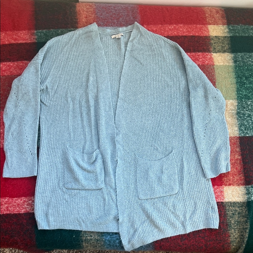 American Eagle Outfitters Light Blue Knit Cardigan